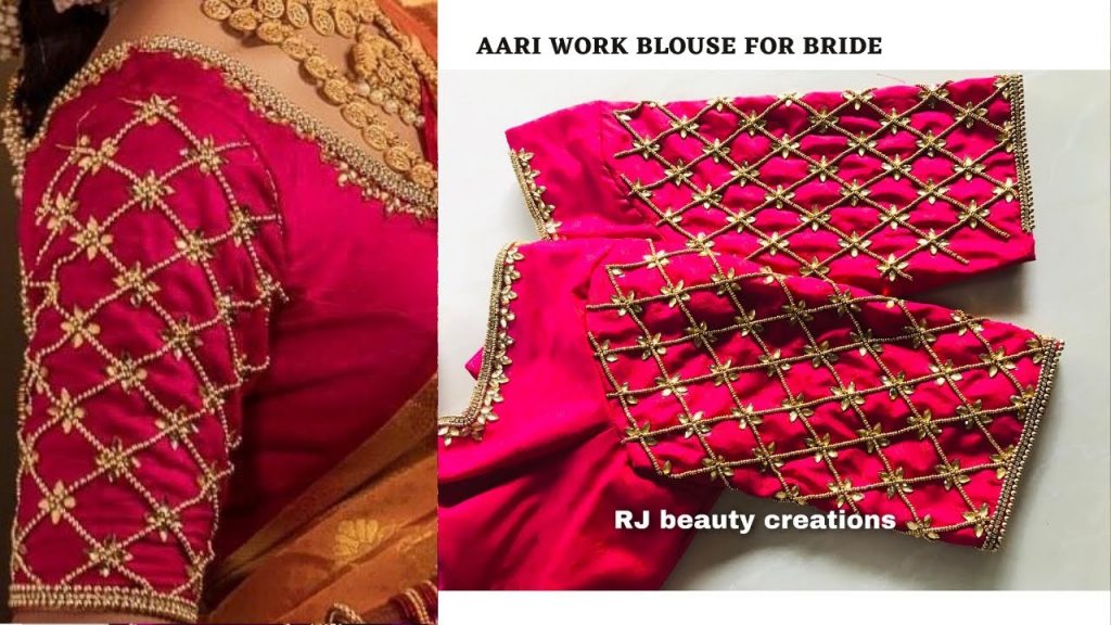 maggam work blouse designs, aari work blouse designs, patch work blouse designs, learn aari work