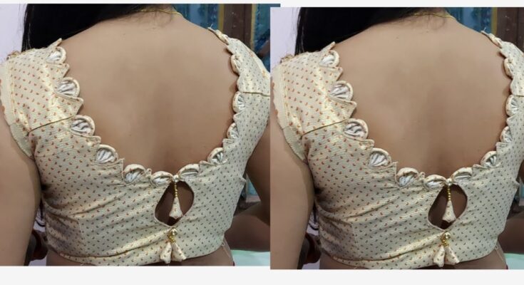 Back neck blouse design very easy method cutting and stitching