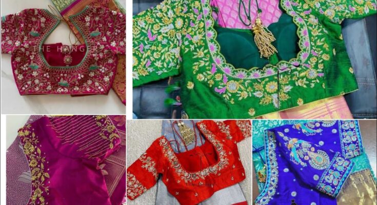 maggam work blouse designs new aari work blouse designs