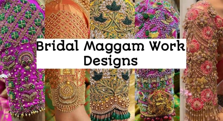 latest maggam work blouse designs aariwork blouse designs