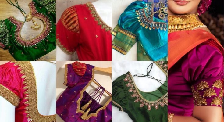 latest new model aari work blouse designs