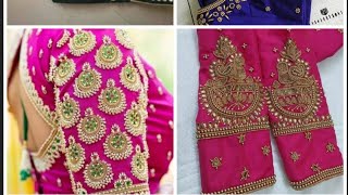 latest new aari work blouse designs