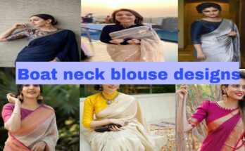 latest boat neck blouse design