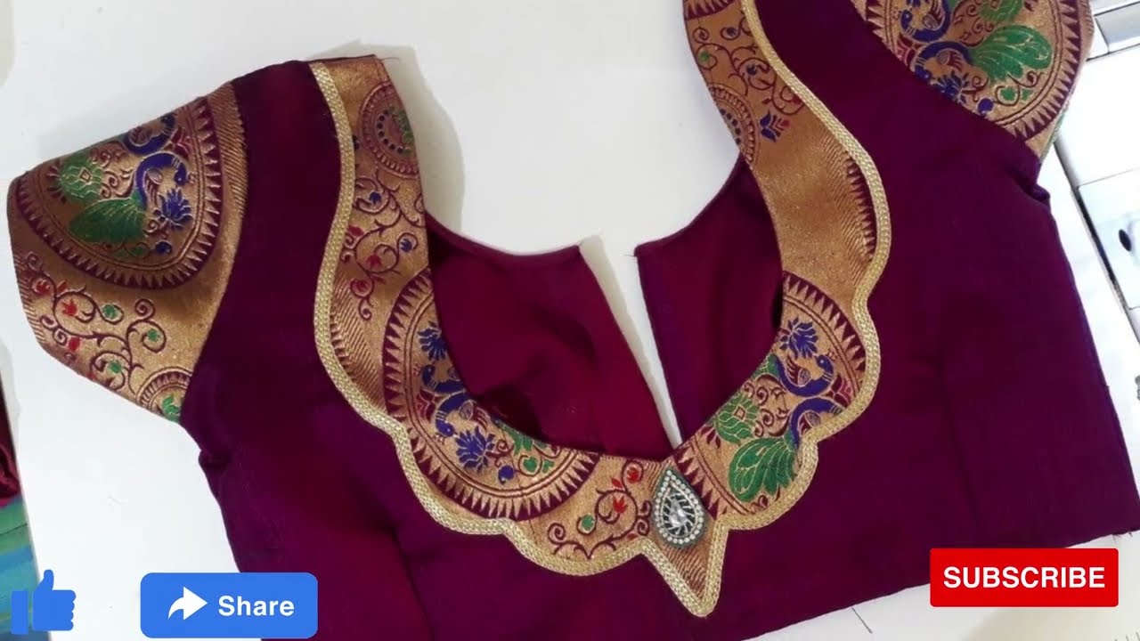 Paithani Patch Work Blouse Back Neck Design - akanksha fashion | Blouse  neck designs, Blouse neck models, Latest model blouse designs